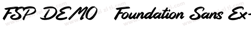 FSP DEMO   Foundation Sans Ex字体转换